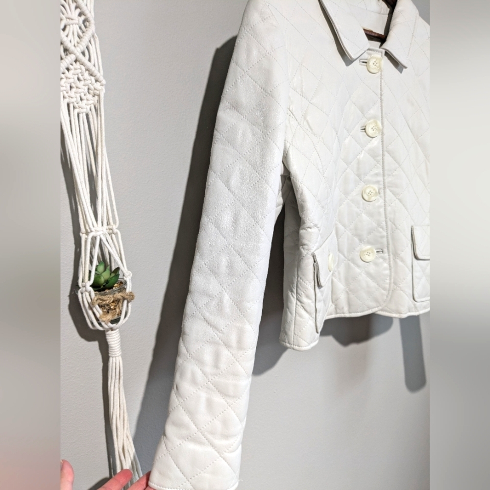 Wilsons Leather White Quilted Jacket - Picture 7 of 16